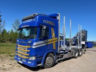 Timmerbil Scania R650 6x4 inkl kran