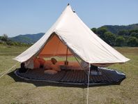 Glampingtält för glamping, TentZing®, 4x4m, 4 pers, sand