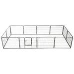 vidaXL Hundhage 12 paneler stål 80x60 cm svart (SKU170573)