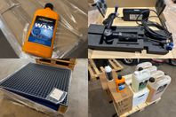 Pall med wax, Polermaskin, Spilltråg &Pall med bilvårdproduk