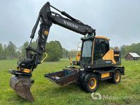 Hjulgrävare Volvo EW160E med vagn och redskap