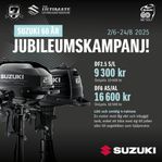 Jubileumskampanj på Suzuki 2,5 -300 hk med 7-års garanti!!