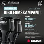 Jubileumskampanj på Suzuki 50 o 60 hk med 7-års garanti!