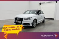 Audi A1 Sportback 1.2 TFSI 86hk S-Line Svart-Optik Bluetooth