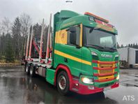 Timmerbil Scania R650 med kran (849,000:- ex moms)