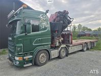 Scania R480 bodbil Fassi F950XP och vagn.
