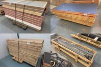 Invändigt glasparti, Innerdörrar, Aluminiumdörr & Träfönster