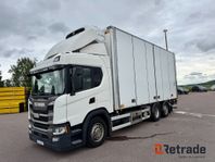 Fjärrbil Scania G500 med kylaggregat och bakgavellyft