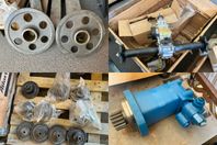 Ledarhjul, Drivenhet med växellåda, Underrullar & Svängmotor