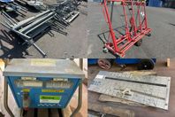 Utsättningsprofil, Skivvagn, Belysningstranformator, Sågbord