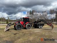 Traktorgrävare Huddig 1260B med tippvagn