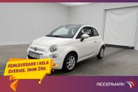 Fiat 500 Hybrid 70hk Lounge Panorama P-Sensorer MOMS