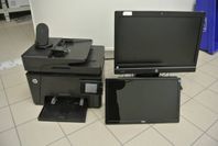 HP all-in-one dator, HP skrivare, AOC monitor & Belkin ladda