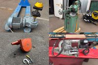 Elmotor, Metallsåg, Balansblock, Bandsåg & Migsvets