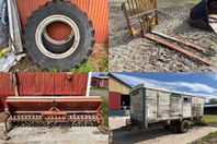 Dubbelmontage, Pallgafflar, Såmaskin, Djurtransport