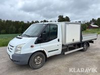 Flakbil med skåp och kran Ford Transit 140 T3