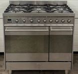 Smeg Gasspis 90 cm Dubbelugn med Pyrolys