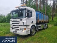Lastväxlare Scania P420, nybes med flak