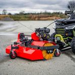 ATV rotary broom for snow and dirt