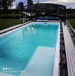 Glasfiberpool 8,85x3,70x1,55 , TAK färdig  - KAMPANJ