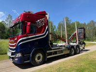 Timmerbil Scania R650B 6x4 NB med kran