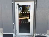 Aluminiumdörr Sapa SFB 2050 med karm och röre