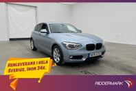 BMW 118 d 143hk Glastaklucka HiFi-ljud Rattvärme Skinn