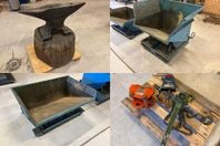 Städ, Tippcontainer 2 st, Balkvagn, dragbjörn & spaklyft