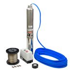 Lowara Borrhålspumpspaket 2GS11T KIT80MTR, 1,1kW, rostfri, 4