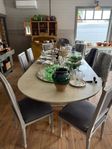 Slagbord Ikea 1700 tal Bergslsgen+ stolar gustaviansk stil