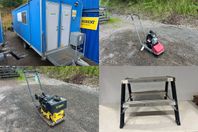 Personalvagn, Markvibrator 2 st, Arbetsbock & Pelarlift