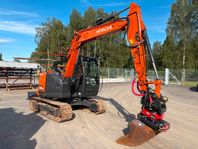 Hitachi ZX85 US-6 C-Smörj Rototilt Stållarv Redskap