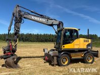 Grävmaskin Volvo EW160C med tiltrotator och s