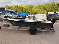 Väddö 450 fiskeanpassad, 30 hk4-t och 80-trailer