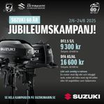 Jubileumkampanj Suzuki 2,5 - 300 hk 4-takt med 7-års garanti