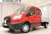 Ford Transit 350 170HK Dubbelhytt Flak Drag Värmare Leasebar