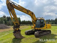 Grävmaskin Komatsu PC210LC med tiltrotator/gr
