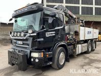 Kranbil Scania P400 6x2 med kran HIAB 211 EP-