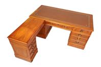 Engelskt skrivbord - L-format "Executive Desk"