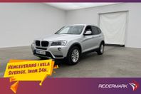 BMW X3 xDrive20d 184hk Dragkrok Skinn Sensorer Keyless