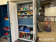 Verktygsskåp med innehåll, Arbetshandskar & Plastplugg