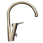 NGL-838 Köksblandare rostfri, hög pip, ettgrepp, 9l/min, mas