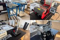 Rullband med motor, Värmepress 2 st & Öljettmaskin