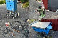 Elskåp, Stoftsvskiljare, Betongvibratorer & Verktygsvagn