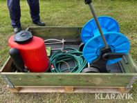 Parti med trädgårdsmaskiner & Trädgårdsvält