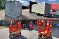 Container ISO, Personalvagn, Saxlift & Pelarlift 2 st