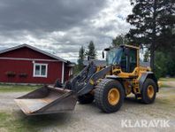 Hjullastare Volvo L60F med Skevfäste & 2 Skop