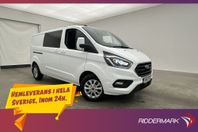 Ford Transit Custom Crew Van L2 170hk Värm Drag Kamera Moms