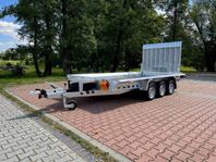 Maskinsläp 400 x 180 cm 3-axlar Totalvikt 3500 kg