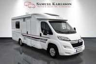 Adria Coral S 670 SLT 2.3L 131HK Manuell, Långbäddar/Toa bak
